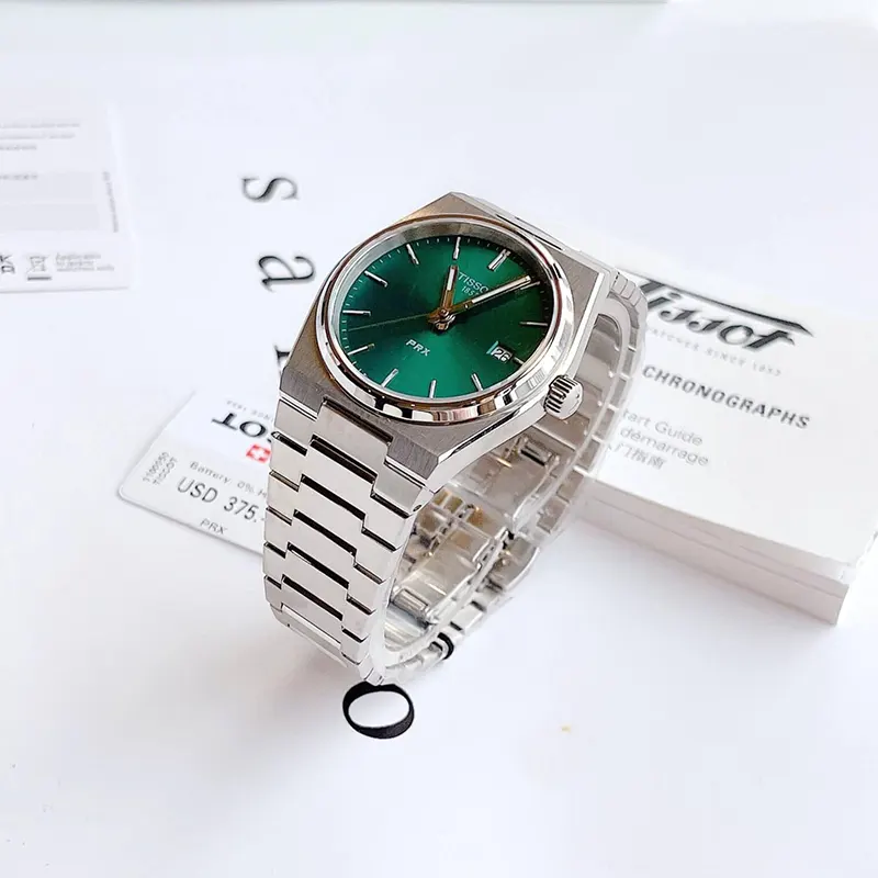 Tissot PRX Swiss Quartz 35mm Green Dial Unisex Watch- T137.210.11.081.00